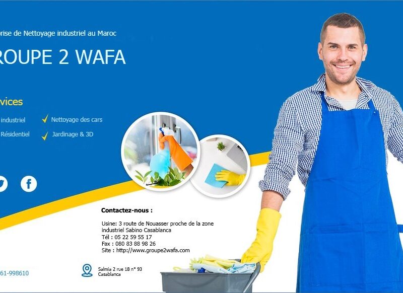 Service de Nettoyage industriel : Groupe 2 WAFA